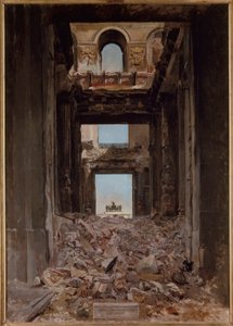 Francouzsky: Ruines des Tuileries od Jean Louis Ernest Meissonier