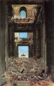 Ruiny paláce Tuileries po komuně 1871, 1877. od Jean Louis Ernest Meissonier