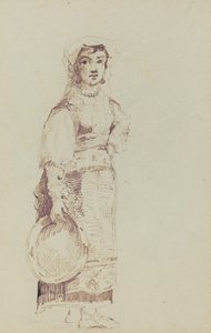Žena s tamburínou (verze) od Jean Louis Ernest Meissonier
