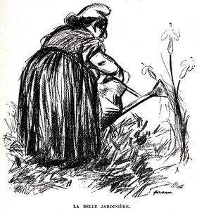 Antisemitská kresba publikovaná před rokem 1900 v novinách „“ Psst...! "" od Jean Louis Forain