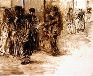 U dvora (olej na plátně) od Jean Louis Forain