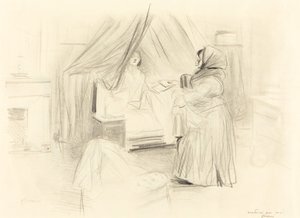 Snídaně (horizontální talíř) od Jean Louis Forain