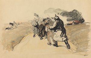Německý nájezd na vesnici, c. 19141919. od Jean Louis Forain
