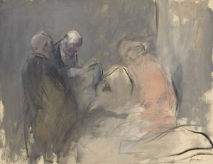 In the Hospital recto Sketch for In the Hospital verso, čtvrté čtvrtletí 1800 nebo první třetina 1900 od Jean Louis Forain