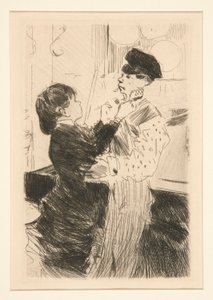 Uvazování kravaty od Jean Louis Forain
