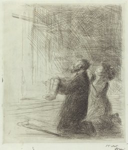 Lurdy, Prosba před jeskyní (čtvrtá deska) od Jean Louis Forain