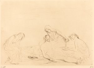 Pietà (třetí talíř) od Jean Louis Forain