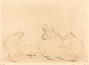 Pietà (třetí talíř) od Jean Louis Forain