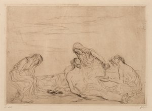 Pietà (třetí talíř) od Jean-Louis Forain