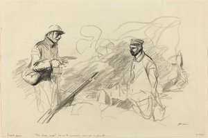 Poilu Acknowlegging German Soldier, pravděpodobně 1918. od Jean Louis Forain
