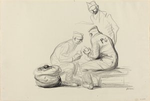 Poilu a němečtí zajatci, c. 19141919. od Jean Louis Forain