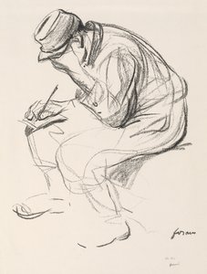 Válečný zajatec, psaní dopisu. od Jean Louis Forain