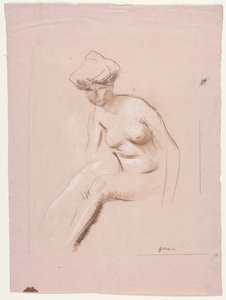 Sedící Nude, čtvrtá čtvrtina 19. století nebo první třetina 1900.