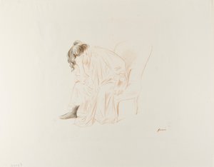 Sedící žena, hlava v pravé ruce od Jean Louis Forain