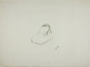 Studie nahé ženy zezadu od Jean Louis Forain