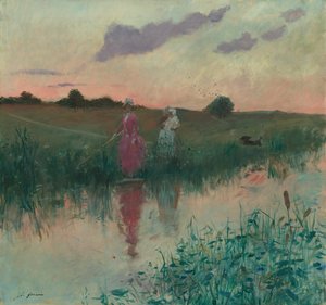 Umělcova žena rybaření od Jean Louis Forain