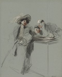 Klient, čtvrté čtvrtletí 1800 nebo první třetina 1900. od Jean Louis Forain