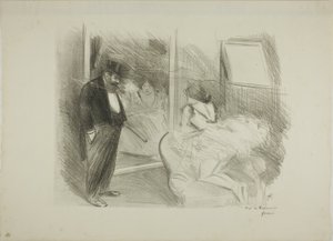 Šatna tanečnice, první deska od Jean Louis Forain