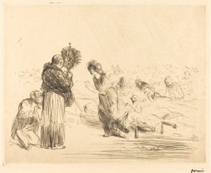 Zázrak před Nejsvětější svátostí (čtvrtá deska) od Jean Louis Forain