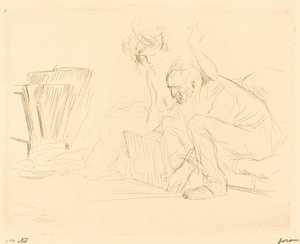 Odpočinek modelu (druhá deska) od Jean Louis Forain