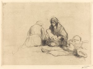 Zbytek na útěku do Egypta od Jean Louis Forain