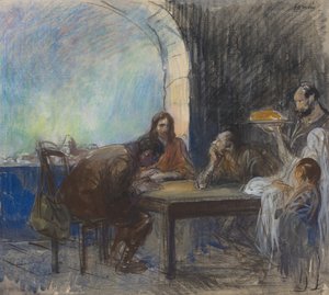 Večeře v Emauzích od Jean Louis Forain