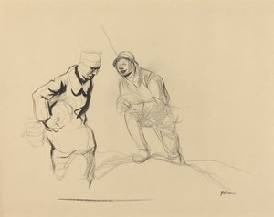Dva vojáci, c. 19141919. od Jean Louis Forain