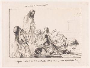 Ženy v bombardovaném kostele odsuzují Krista Le Massacre du Vendredi-Saint (název na objektu) od Jean Louis Forain