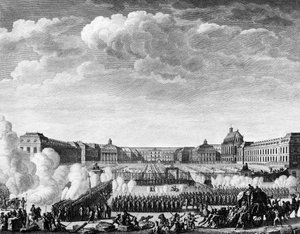 Francouzská revoluce: král slíbil, že přijede do Paříže 6. října od Jean Louis II (after) Prieur