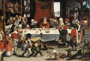 Burlesque Feast, cca 1550 (olej na panelu)