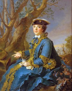 Portrét Louise Elisabeth z Francie, infantky Španělska, poté vévodkyně z Parmy (1727-1759)"" - Louise Elisabeth z Francie (1727-1759), vévodkyně z Parmy - Nattier, Jean-Marc (1685-1766) - 1760 - Olej na plátně - 40,6x34,9 - Soukromá sbírka od Jean Marc Nattier