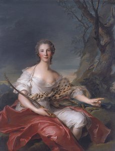 Portrét madam Bouretové jako Diany od Jean Marc Nattier