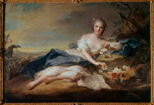 Portrét madame Henriette z Francie (1727-1752) ve Flore, dcera Ludvíka XV. Obraz Jean Marc (Jean-Marc) Nattier (1685-1766) 1742 Ne 0,96x1,51 m od Jean Marc Nattier