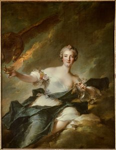 Portrét vévodkyně z Chaulnes, zastoupená v Hebe, bohyně Rozumu (Anne Josephe Bonnier de la Masson (1718-1787), manželka vévody z Chaulnes) Je znázorněna orlem symbolizujícím boha Jupitera - Obraz Jeana Marca ( Jean-Marc) Nattie od Jean Marc Nattier