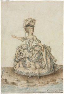 Studie kostýmu pro operního pěvce, 1781. od Jean Michel Moreau le Jeune