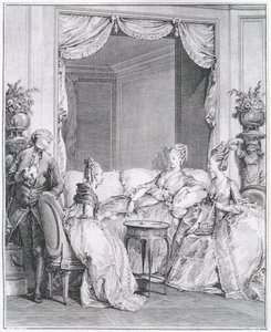 Neboj se, můj dobrý příteli, vyryto I.S. Helman (1743-1809) od Jean Michel the Younger Moreau