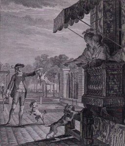 Úspěšná sázka, vyrytá Camligue (fl. 1785)
