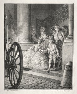 Restive of the Bretonne: The Little Godparents, 1777. od Jean Michel the Younger Moreau