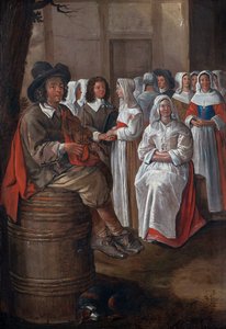 Svatební scéna podle Michelina, Jean (1623-1695). Olej na plátně, rozměr : 76x52, , Soukromá sbírka