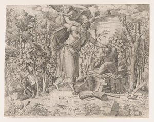 Abraham obětující Izáka, 1535-55. od Jean Mignon