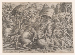 Bitva před Trójou, 1535-55. od Jean Mignon
