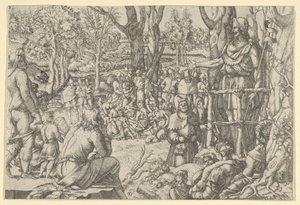 Svatý Jan Kázání na poušti, 1535-55. od Jean Mignon