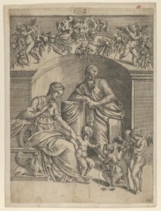 Panna s Jezulátkem adorovaná sv. Janem, 1543. od Jean Mignon