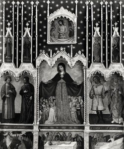 Virgin of Mercy, c.1429 (viz také detail 167594) (tempera na panelu) od Jean Mirailhet