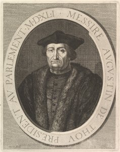 Augustin de Thou, předseda parlamentu. od Jean Morin