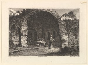 La Caffarella nebo Grotte dEgerie. od Jean Morin