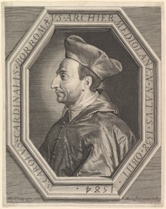 Svatý Karel Boromejský, kardinál a arcibiskup milánský. od Jean Morin