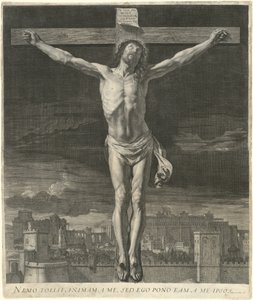 Kristus umírá na kříži od Jean Morin, after Philippe de Champaigne
