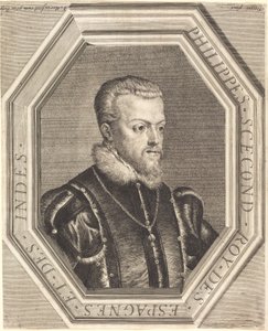 Filip II., španělský král od Jean Morin after Titian