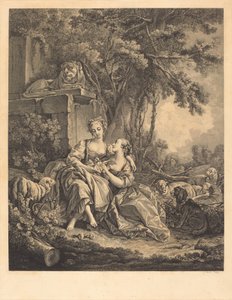 Dva důvěrníci od Jean Ouvrier after François Boucher
